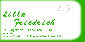 lilla friedrich business card